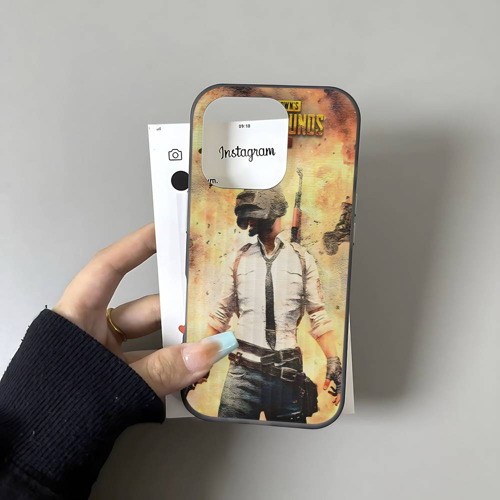 Game P-PUBG B-BATTLEGROUNDS For iPhone 16 15 11 12 13 14 17 Pro Max PLUS Pro Soft Corrugated Silicone Back Phone Case