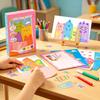 1/2 Jeux Kit d'Art à Gratter Arc-en-ciel pour Enfants Raclette Peinture Cartes Créatives Cartes Postales DIY Set d'Art Papier à Gratter Cadeaux d'Anniversaire pour Tout-Petits Filles