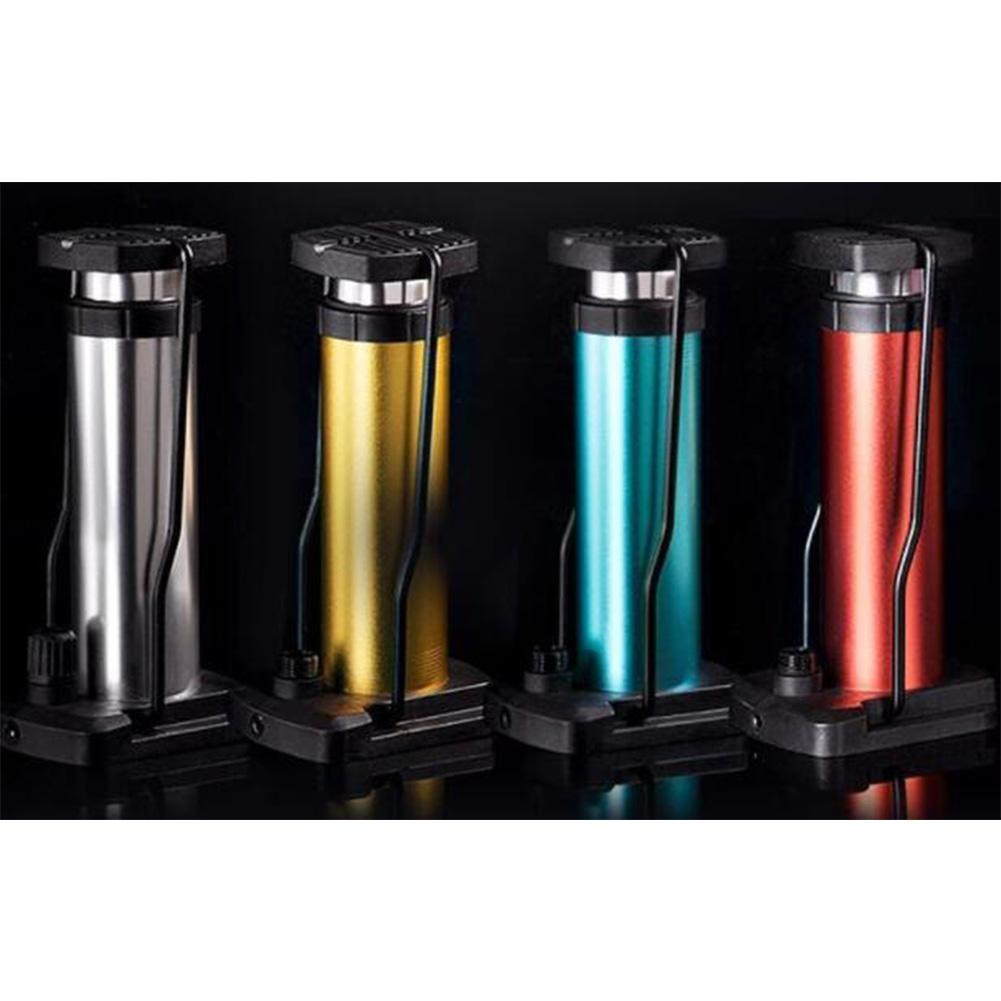 Bike Pump Mini Bike Floor Pump Foot Activated Bicycle Air Pump and Aluminum Alloy Portable Mountain Tire Pump