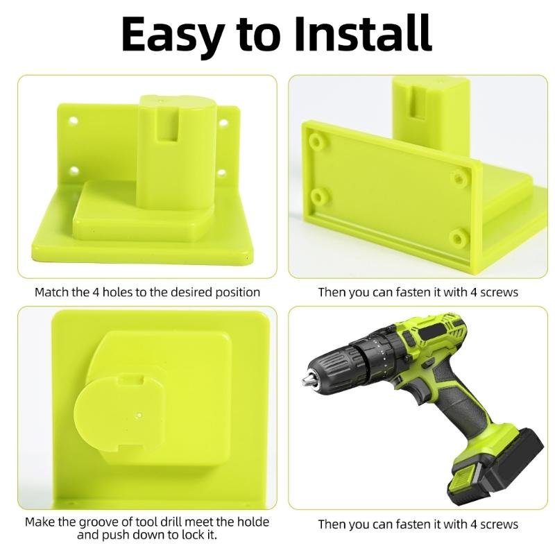 Tool Mount Holder Plastic Wall Mount Electric Tool Compatible Heavy Duty Battery Dock Holder Hanger for 18V Battery