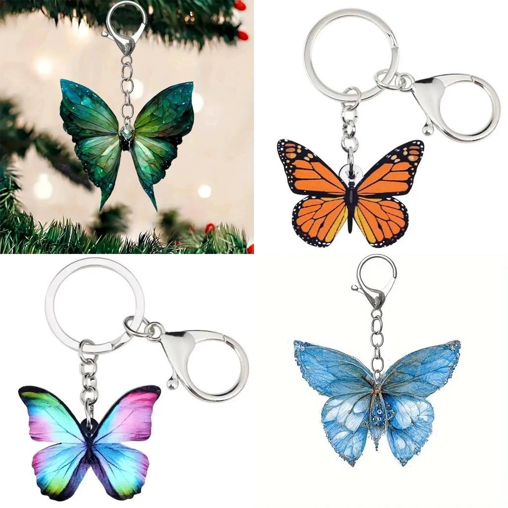 Butterfly Colorful Acrylic Pendant For Interior Decor And Accessories Backpack