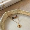 Elegant Brown Sunflower Choker Necklace Trendy Jewelry Gifts 