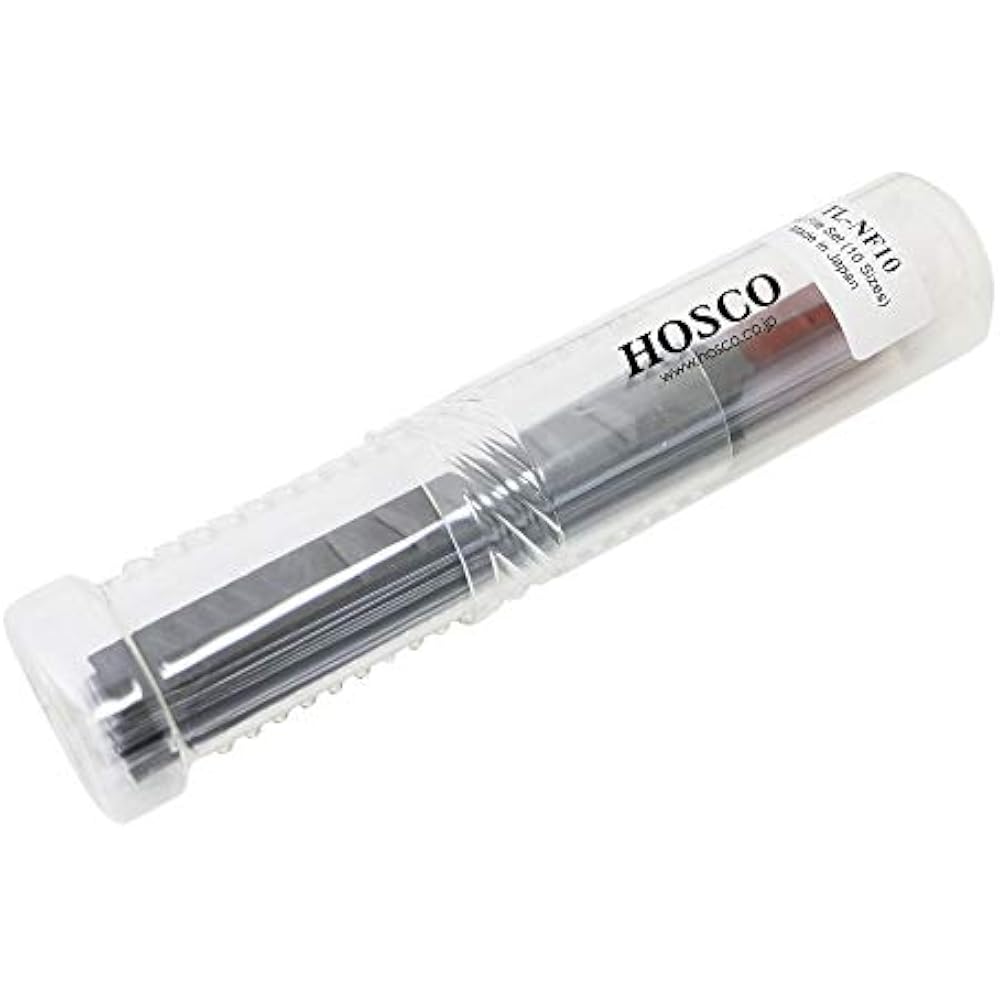 HOSCO Luthiers Tools Nut Grooving Files, 10-Piece Set, for Guitars TL-NF10