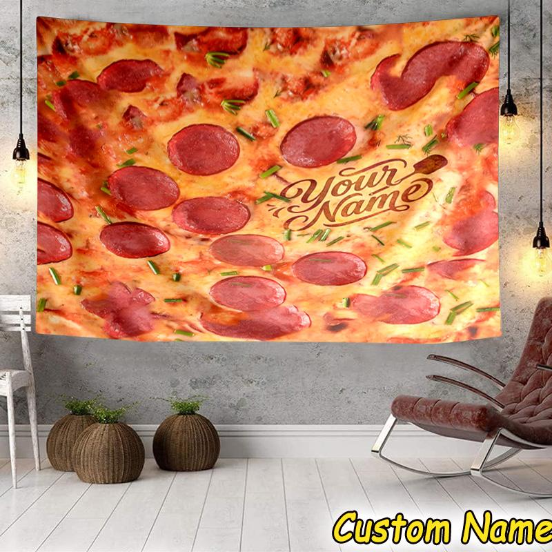 Custom Name Egg Yolk Delight Tapestry Room Decoration Wall Hanging for Living Room Bedroom, dormitory, Birthday and Christmas gifts