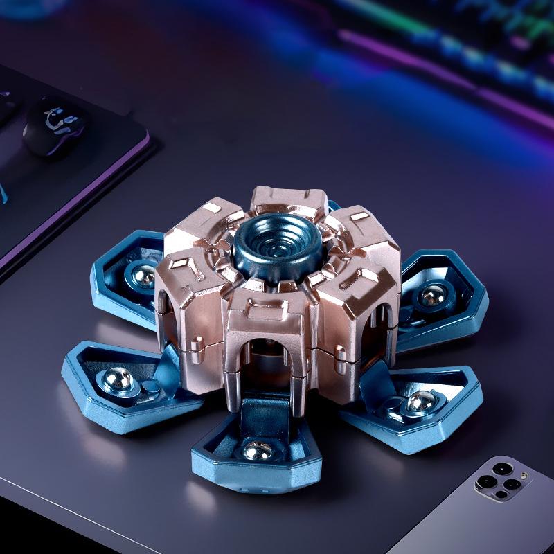 Spinner Explosive Mechanical Explosive Fingertip Gyro Toy Decompression Deformation Finger Gyro
