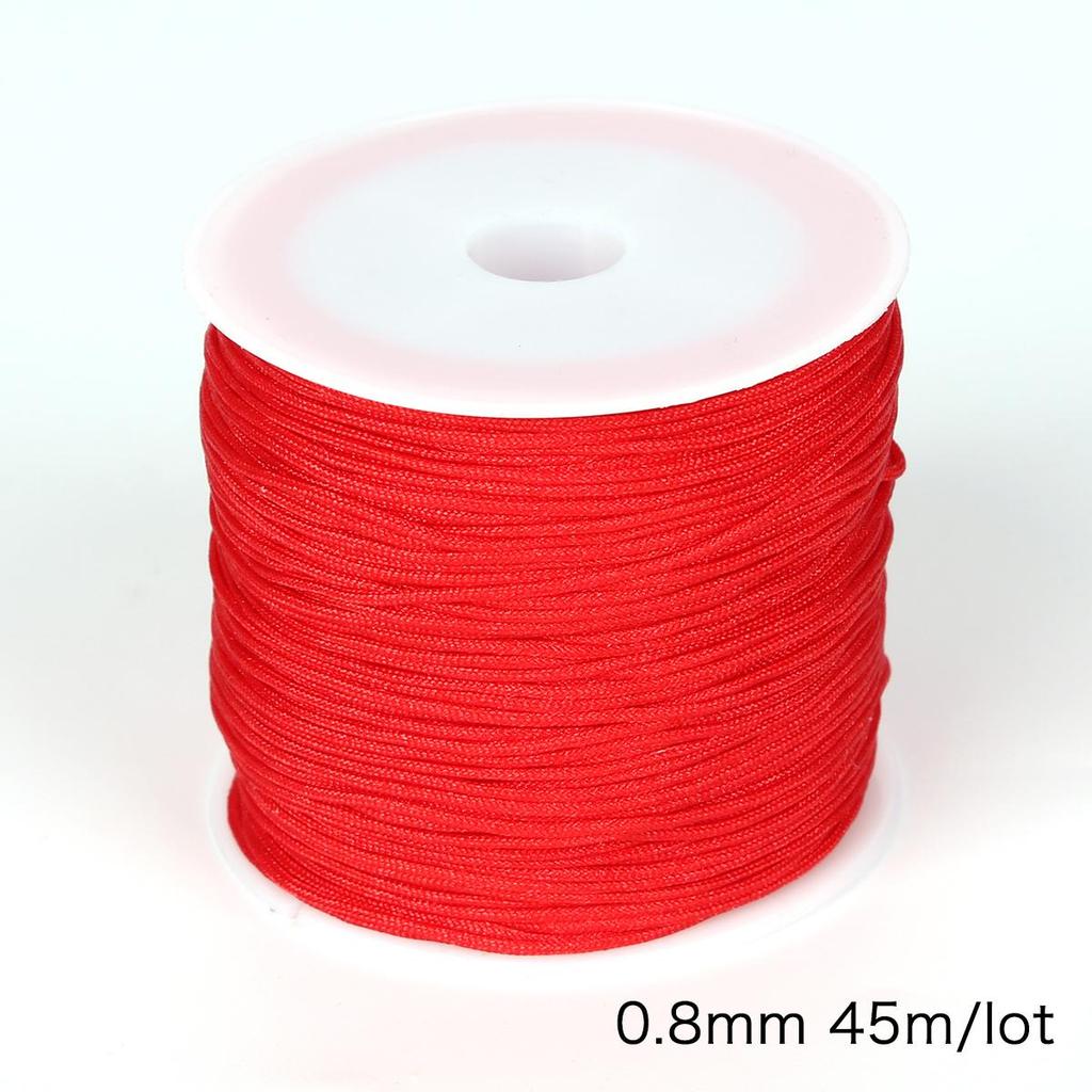 45/120 Meter Baumwollkordel Nylonkordel Faden Schnur DIY Perlenarbeiten Geflochtenes Armband Schmuckherstellung