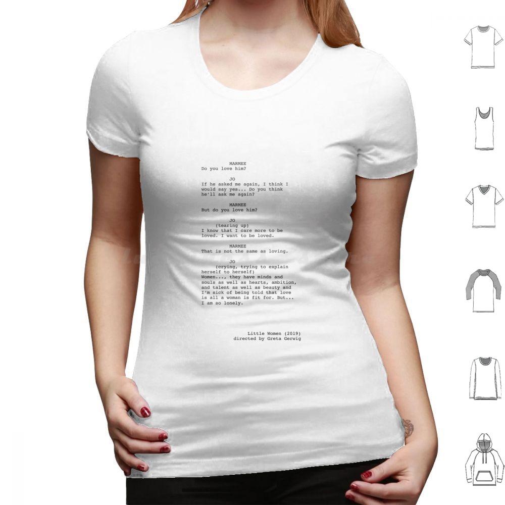 Little Women Script Excerpt T Shirt Cotton Men Women DIY Print Little Women Saoirse Ronan Watson Florence Pugh Greta Gerwig
