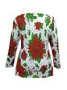 Elegant Floral Long Sleeve Cardigan Blouse for Women