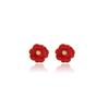 Retro Niche Temperament High-End Floral Stud Earrings Women'S Antique Style Personality Light Luxury Earrings