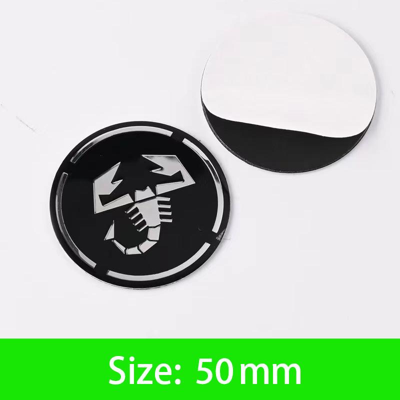 45-50mm Tappo Centrale Ruota Auto Emblema Adesivo Accessori Per Fiat Abarth 500 Tipo FR Punto Ducato Stilo Palio Bravo Pondo