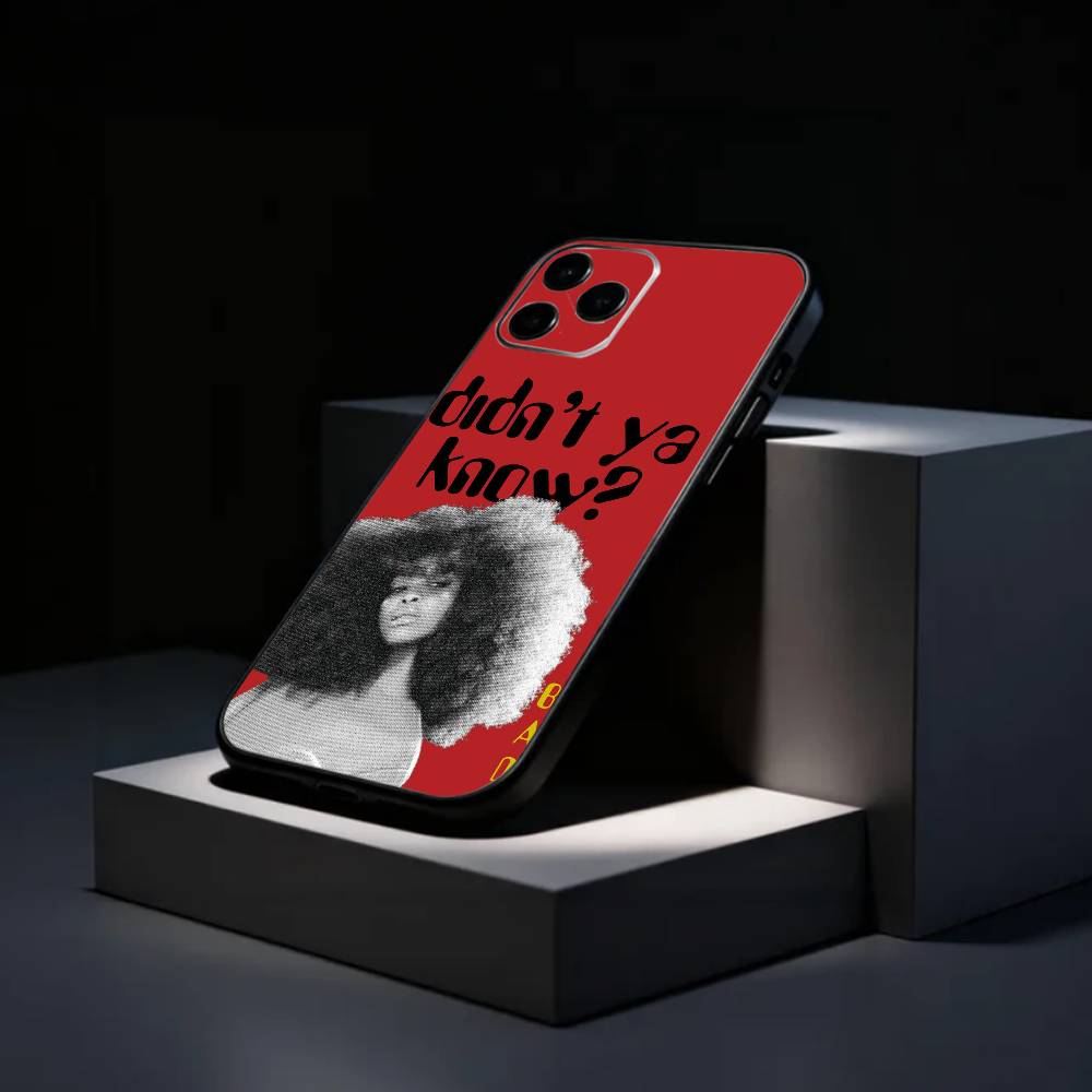 COOL E-Erykah Badu Singer   Phone Case Silicone Soft For IPhone 17 16 15 14 13 12 11 X XR Plus Pro Max Plus