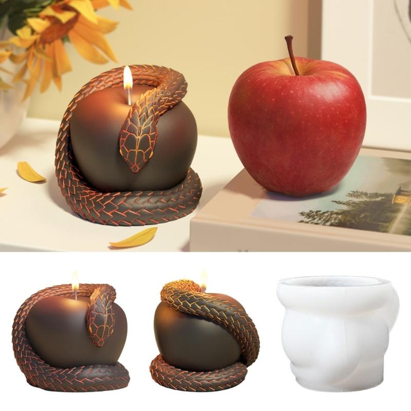 3D Apples Candle Molds DIY Epoxy Resin Molds Silicone Molds Castings Molds Ornament Plasters Molds for Cake Decoration
