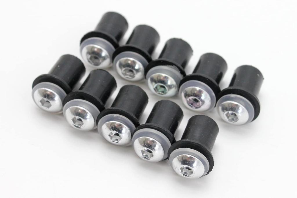 Click Post Shipping General Purpose Screen Bolt Silver 5mm Cowl