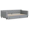 Vidaxl Sofa Rozsuwana Z Szufladami, Jasnoszara, 100X200 Cm, Tkanina
