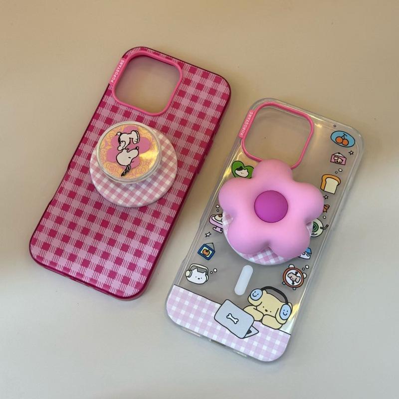 Mellow Purple Pink 3D Flower Silicone Magnetic Stand