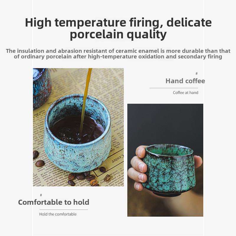 120ml Horký prodej High-end Speciální Unikátní La Hua Keramický Kávový Šálek Vintage Porcelán Glazovaný Kung Fu Hrnky Pro Domov a Kancelář
