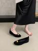 Fashion Gold Metal Decoration Ballet Flats Dance Shoes Casual Female Soft Footwear Lady Fashion Elastic Band Women Flats Slip On Shoes