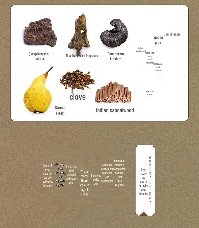 Authentic Goose Pear Tent Natural Pine Incense: Lightly Fragrant, Odor-Removing, Elegant Home Aroma