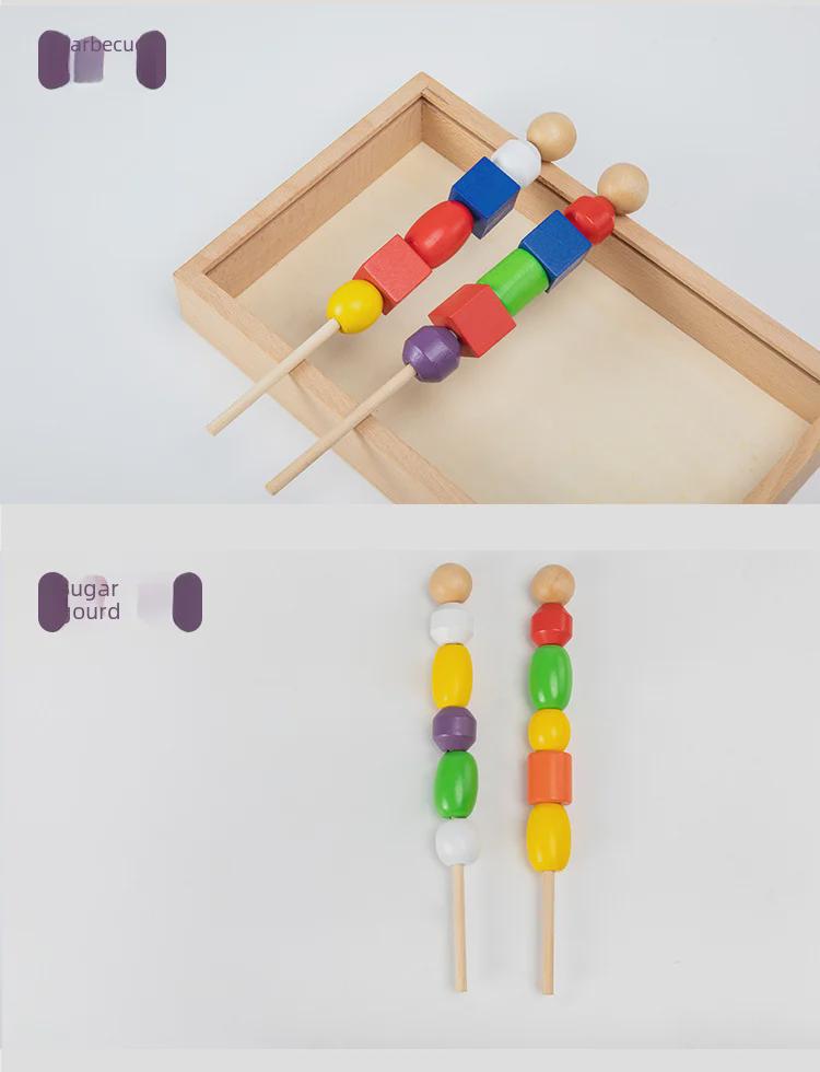 Scatola di perline per l'educazione precoce dell'asilo: Perline per bambini per la coordinazione occhio-mano e le capacità motorie fini