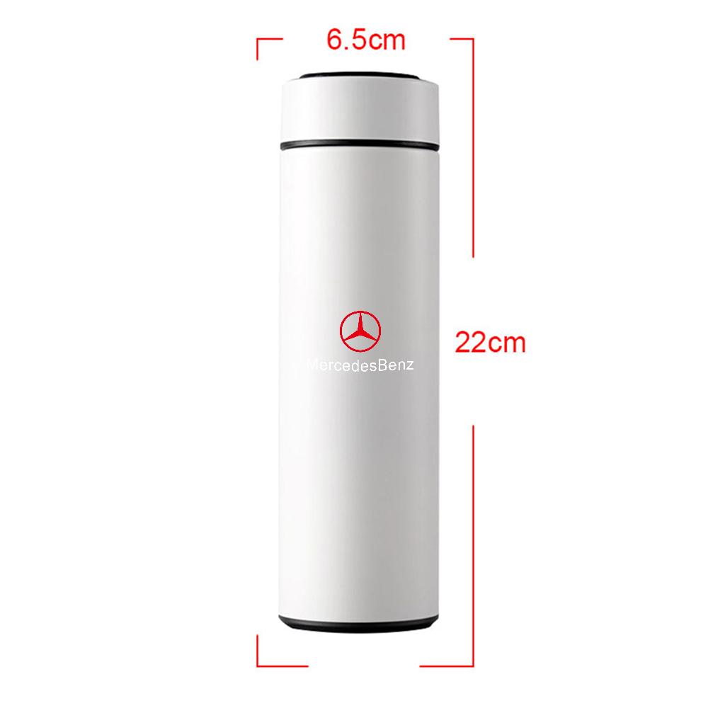 500ML Ανοξείδωτο Ατσάλι Έξυπνη Οθόνη Θερμοκρασίας LED Θερμός Κύπελλο Για Mercedes Benz W176 W177 W204 W205 W212 W213 W206 X156