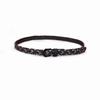 European and American New Women's Spray Painted Buckle Head Mixed Color Braided Belt for Women Candy Color Pin Buckle Sweet Handmade Belt