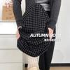 Black and Gray Plaid Wide-leg Pants Women's New Autumn High Waist Drape Loose Lazy Wind Straight Casual Pants