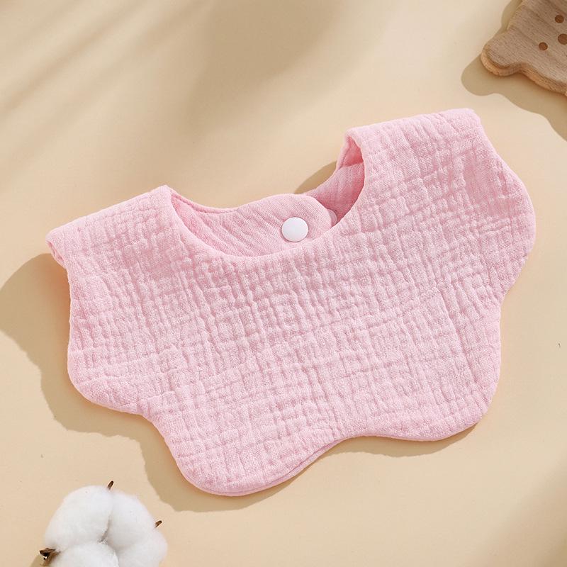 Korean Style Pure Cotton Baby Bibs – Petal Design, Class A Drool Bibs
