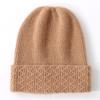 Cashmere Hat Women's Knitted Wool Hat Autumn and Winter Warm Bag Head Cold Hat Showing Face Small Flanged Hat