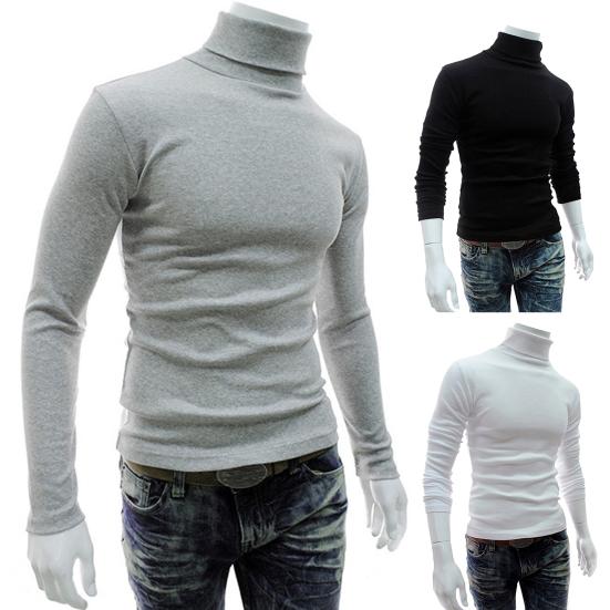 Chic Knitted Turtleneck Shirt In Solid Colors