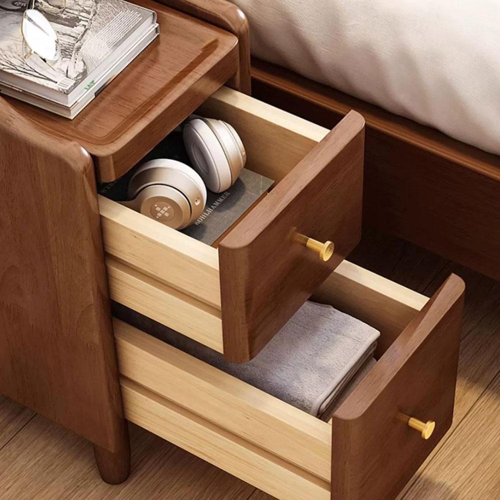 Multifunctional Ultra-Narrow Bedside Table with Storage Drawers Modern Nightstand Easy Maintenance Small Cabinet for Home Bedroo