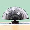 Japanese Folding Fan Handmade Decorative Kanagawa Wave Foldable Fan Handheld Vintage Hand Fans For Women Portable Folding F