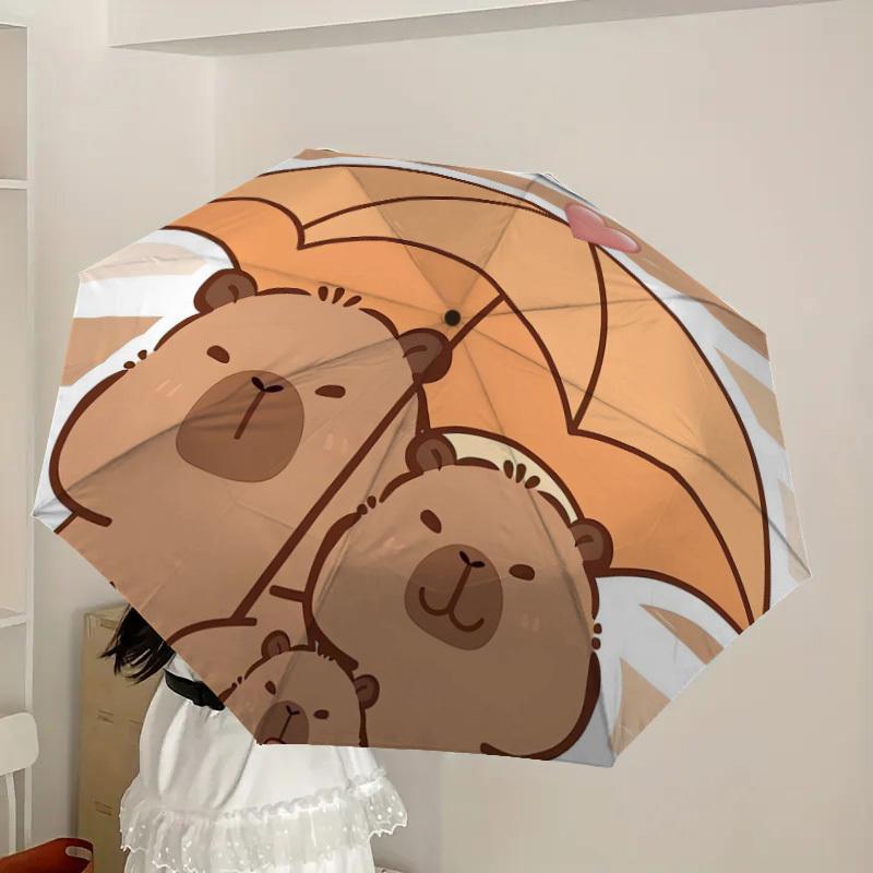 1pc Bear Family Umbrella Heart Umbrella with Plastic Handle,Suitable for All Seasons Home Travel Outdoor UmbrellaDD175