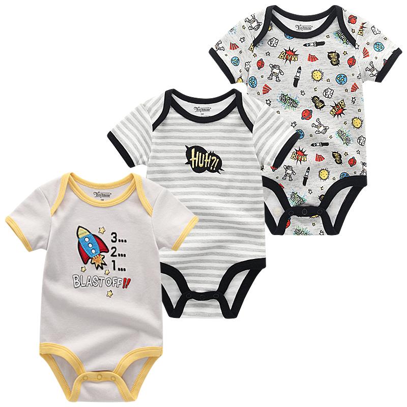 Baby Clothes Short Sleeve Cotton Baby Girl Clothes O-neck Cartoon Infantil Baby Boy Clothes Newborn Toddlers Jumpsuits Pajama Clothing Roupas De Bebe