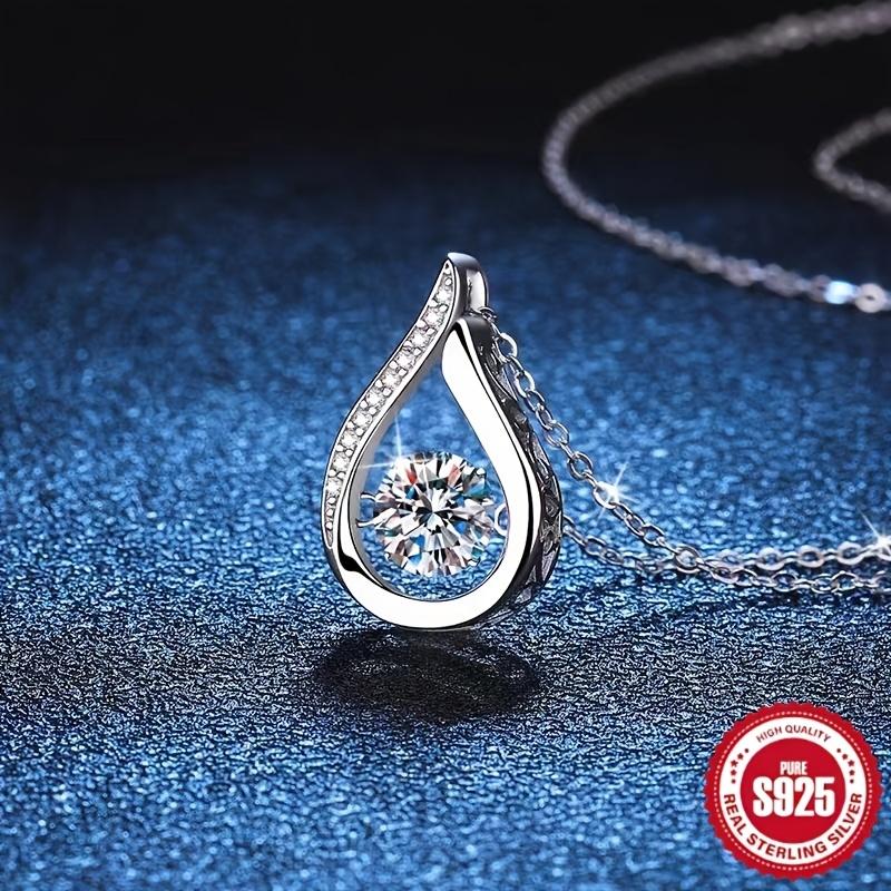 sterling silver water drop pendant necklace - a dazzling fashion accessory