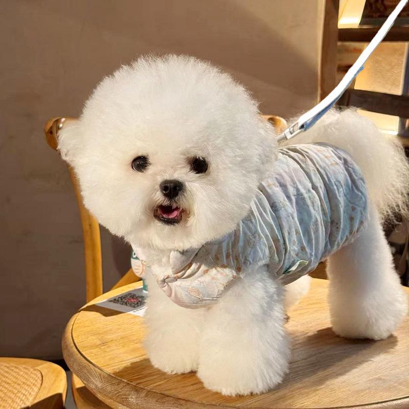 Pet Thick Cotton Clothes Teddy Cat Bichon Frize Pomeranian Small Dog Yorkshire Dog Clothes Winter Warm Cotton Clothes