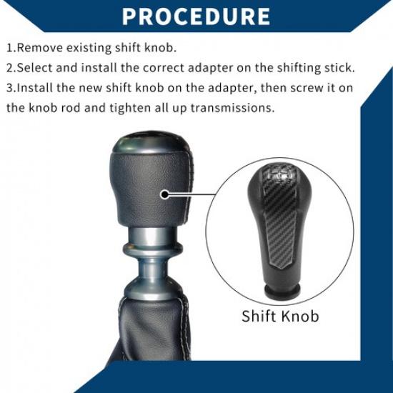 5 Speed Manual Gear Shifter Knob for Chevrolet Spark 2011-2014 Plastic Black