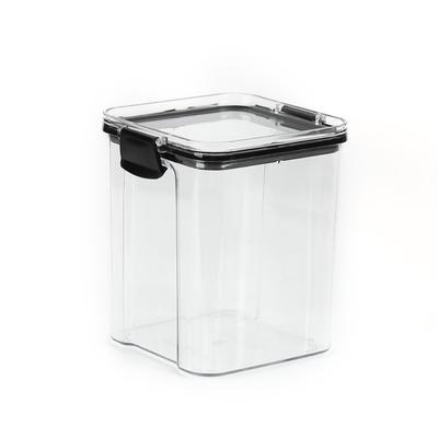 Bocal scellé de qualité alimentaire Plastique Épaissi Boîte de rangement transparente Carré Bocal de stockage pour collations Bocal de stockage pour céréales