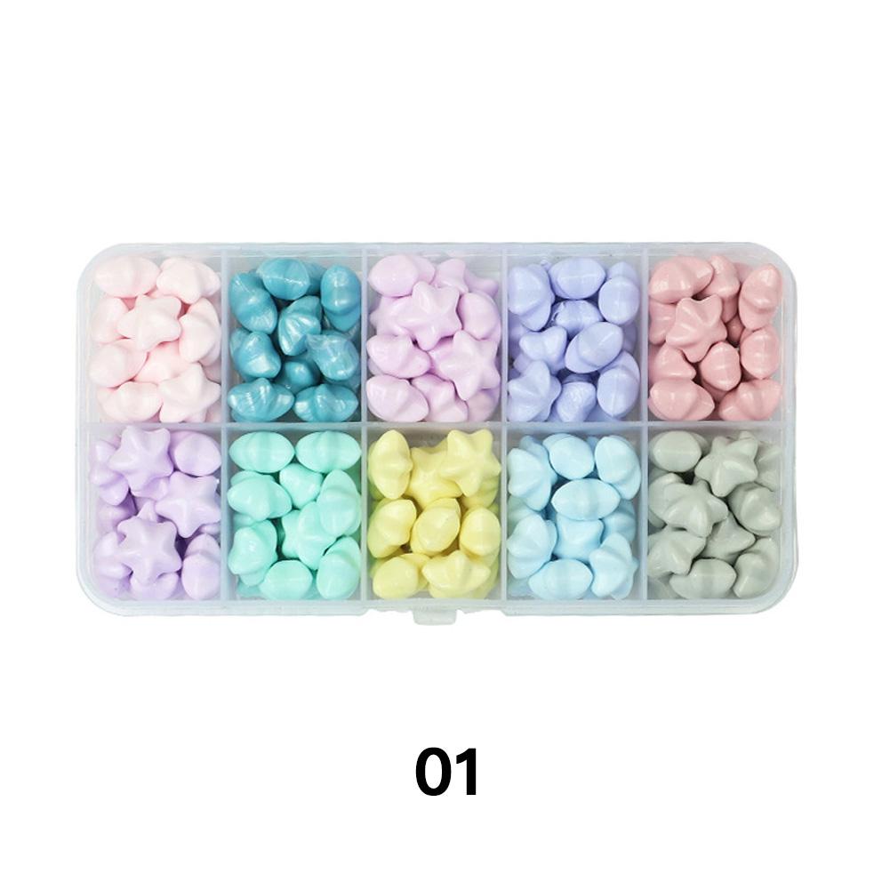

10/15/24 Grids Mixed Color Star Shaped Sealing Wax Beads Set DIY Craft Supplies for Wedding Invitation Envelope Decoration #01 - 10 grid