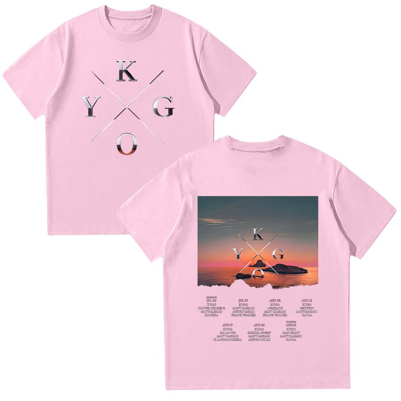 Kygo World Tour 2025 T-shirt Cotton O-neck Summer Casual T Shirts Oversized Women Men Short Sleeve Clothing Trendy Aesthetic Tee