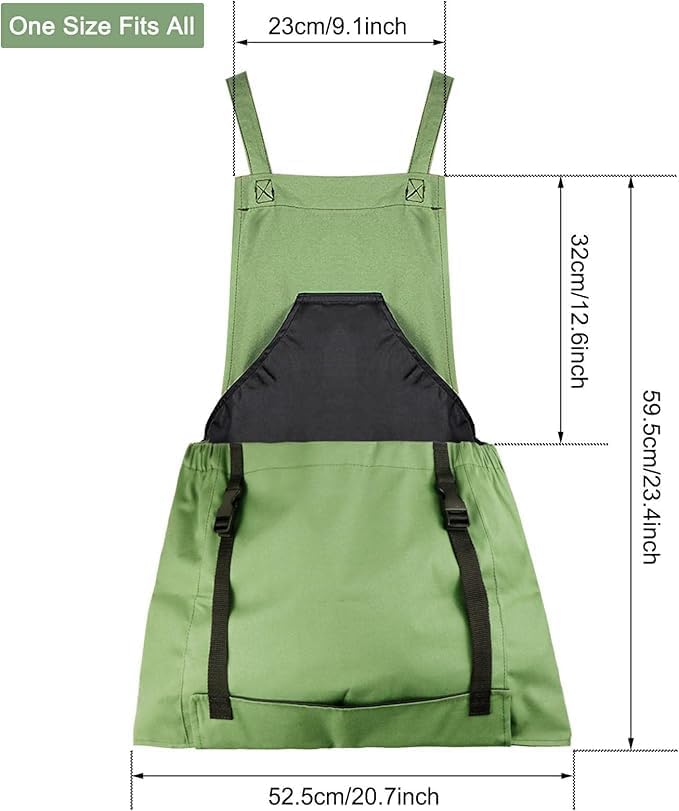 Șorț de grădinărit cu buzunare Șorț de grădinărit pentru recoltare Șorț impermeabil reglabil pentru grădină Cadou de Ziua Mamei