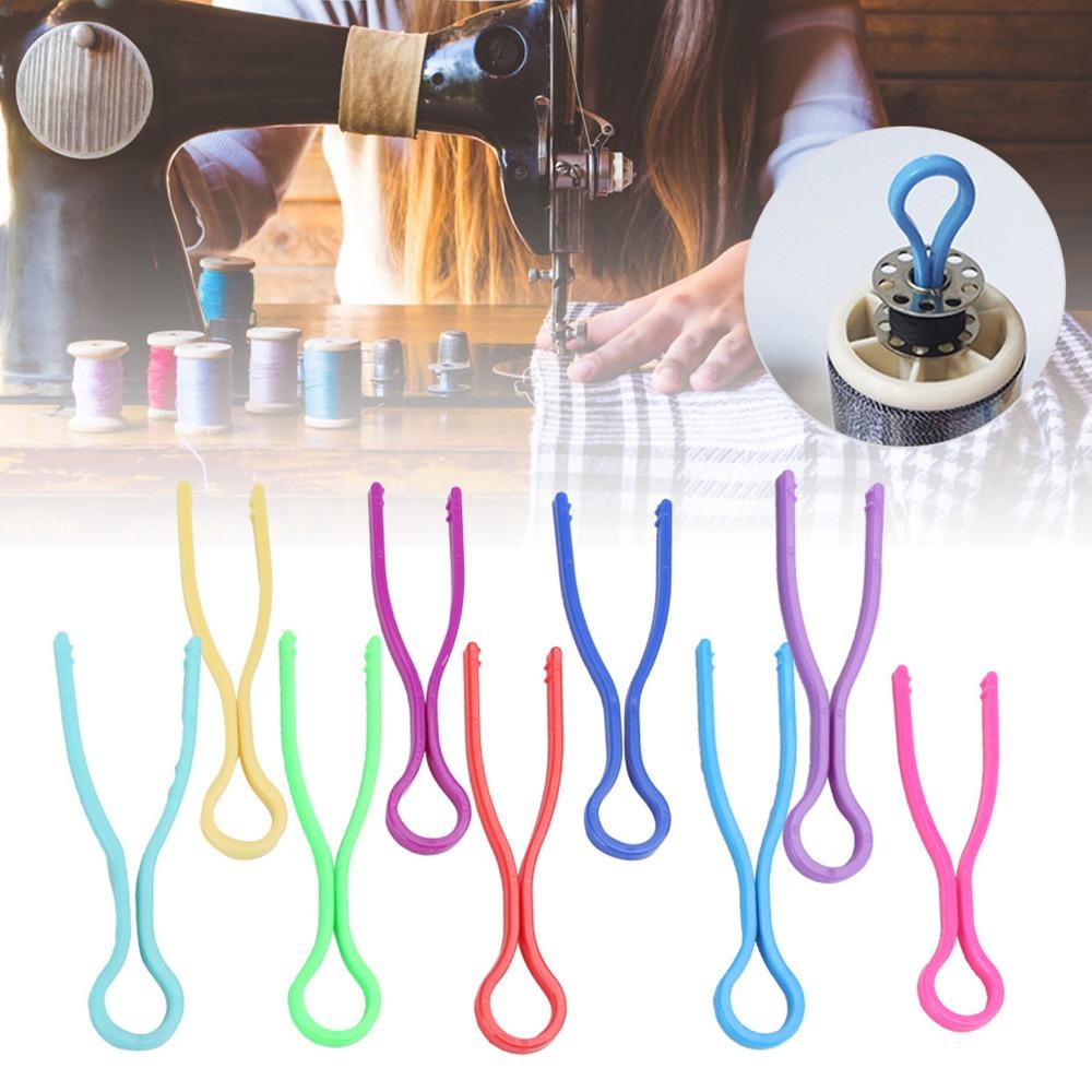 120pcs Thread Control Bobbin Thread Holders Colorful Bobbin Clips  Embroidery Supplies