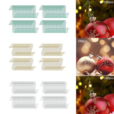 100Pcs Christmas Ornament Hooks Multifunctional Decor S Shaped Wreaths Holder Xmas Hooks for Holiday Wedding Office Xmas Party
