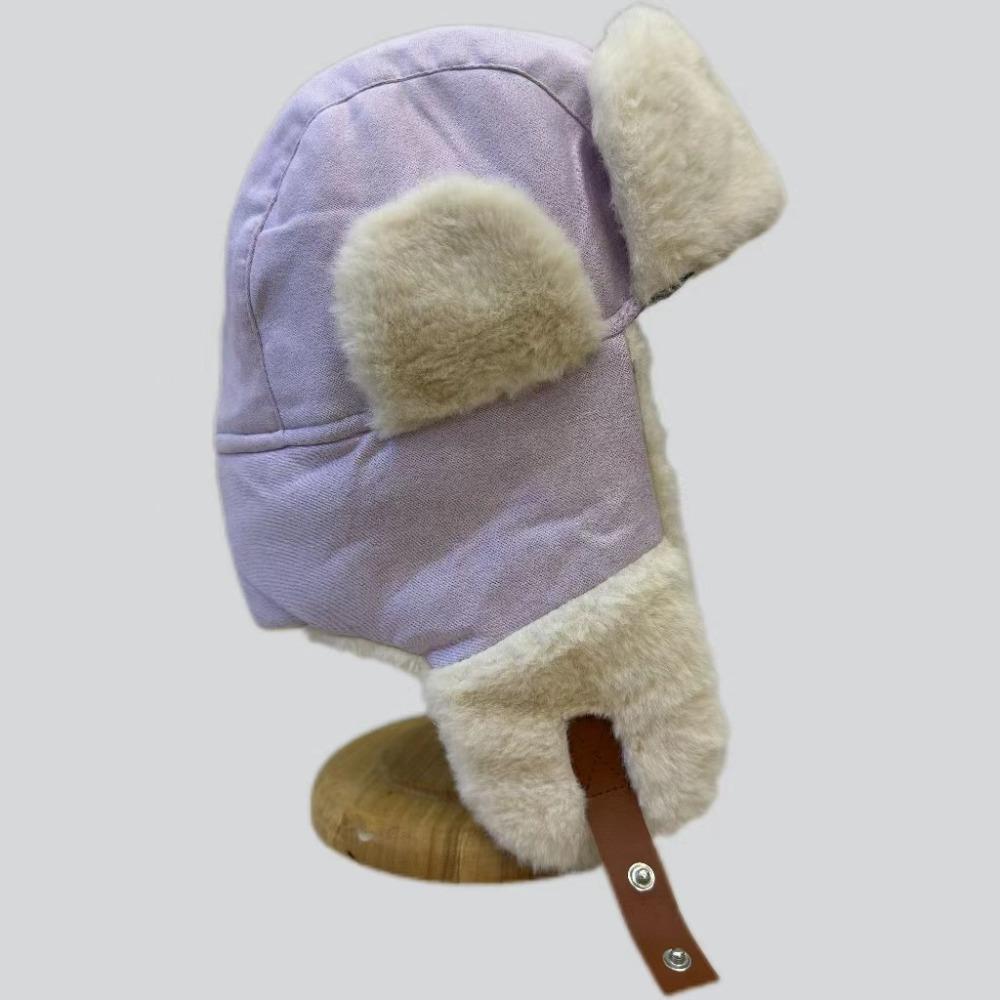 

Thickened Ear Protection Hat Outdoor Cycling Plush Hat New Warm Hat for Women рожевий
