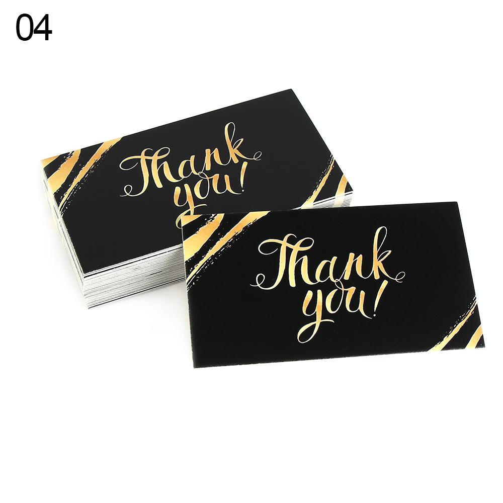 30/50PCS Black Gold Kraft Paper Cards Thank You For Your Order Card For Small Shop Gift Decoration Appreciate Card For Business