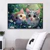5d DIY Diamond Painting Cross Stitch Cute Animals Two Cats Diamond Embroidery Mosaic Full Round Drill Home Decor Arts