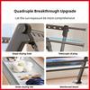 Thickened Aluminum Waterproof Clothes Drying Rod Balcony Retractable Clothes Hanger Household Floor-standing Clothes Drying Rack