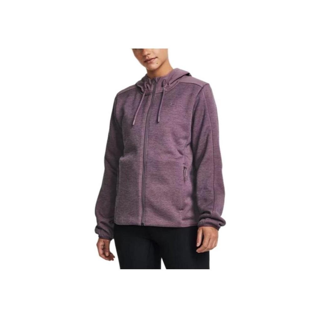 Under Armour Solid Color Hooded Zip-Up Jacket Women Purple 1378850-500