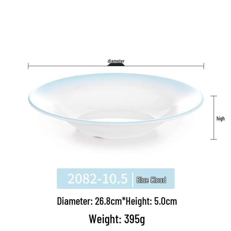 Okrągły talerz melaminowy - Naczynia stołowe inspirowane porcelaną dla restauracji i hoteli, Idealny do kuchni zachodniej