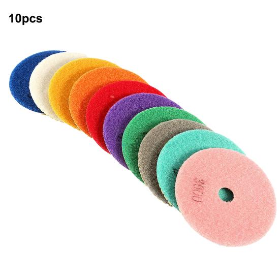 

10 шт., полировальные подушечки, прочная, сильная шлифовальная сила, длительный срок службы, алмазная полировка камня