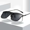 2 szt. Modne ultralekkie okulary przeciwsłoneczne TR z klipsem dla kierowców, okulary noktowizyjne, unisex, podróżne okulary przeciwsłoneczne